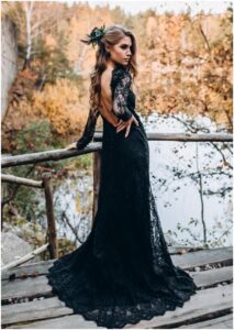Lace Black Wedding Dresses