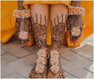 Traditional Bridal Leg Mehndi Design