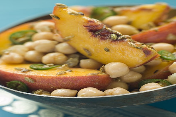 Peach and Chickpea Salad